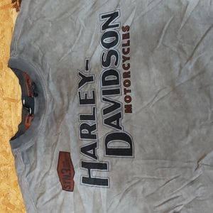 Harley Davidson Genuine Motor Clothes Men’s Grey  Long Sleeve Tee Size 5XL